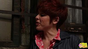 Flirting After Movie Screening Sparks Kinky Mood for Naughty Redheaded Lesbos with Tight Pussy Fingering