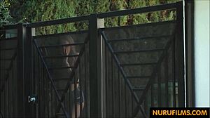 Why Do Lesbian Wives Ignore Nosey Neighbor in Bikini for Pornstar Sex