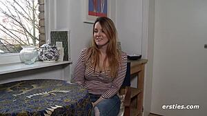 Do you want to watch Ersties sexy babe with big tits fingering shaved pussy and masturbating in heels?