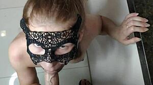 Stepdaughter sucking huge cock on kitchen! All face in sperm cum to mouth!