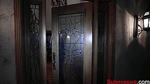 stella raee finds herself dominated by rich older men in a blindfolded group encounter