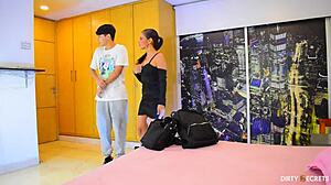 I Feel So Horny As Stepmother Fucking My Stepson On Vacation With Wet Pussy Action