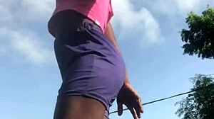 Crazybitch enjoying her privacy while visiting my family over the weekend... 😜🏠