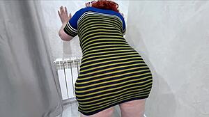 Old Lady's Big Ass Shakes During Intense Anal Fucking