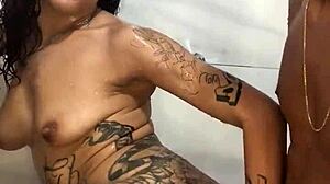 morena rabuda gets her big ass fucked in bathroom quickie with pussy licking and cum on face