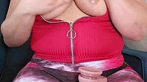 She ripped her leggings just to squirt wildly in solo masturbation with toys.