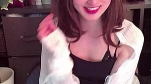 hey cute japanese crossdresser in net stockings does solo anal toy play