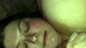 Cumming On Wife's Face Slowmo Handjob Huge 42f Tits!