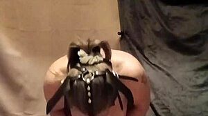 european slave f serves as ponygirl in doggystyle humiliation with uro play