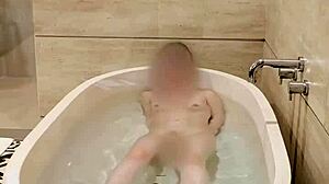 bathing of japanese college student with small waist and cute features