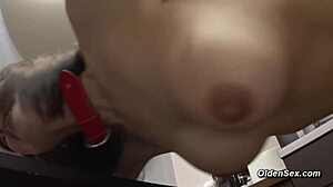 Busty Japanese mature Suzune Yagami takes deep fucking in hairy pussy with blowjob