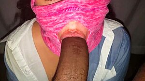 the pov video captured the full intense action as she got caught spying on the big black cock while blindfolded and masked
