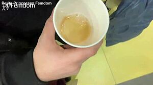 Whoa, these petite teen princesses are spitting on subs for outdoor femdom humiliation in wild FFM group