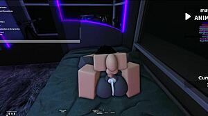 I enjoy creating content with a goth character in Roblox condo setting