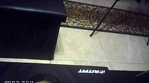 Behind the scenes glasses cam captures loud hardcore xxx pussy pounding sex with italian brunette in missionary