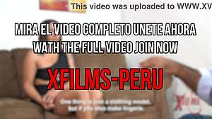 Peruvian stud hints at breaking horny Venezuelan babe's pussy in steamy casting quickie