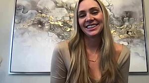 Meet JJ the tall blonde milf model in her first casting interview