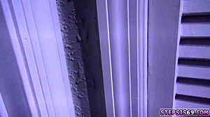 oh man that tight blonde teen's first anal feels so intense as the suspended step sis