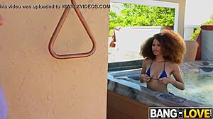 Cecilia lion spies on hottie for big ass doggystyle payoff