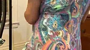 Anna Maria mature Latina tries new sundress