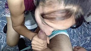 I watch my stepdaughter and end up with my cock in her mouth