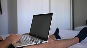 Naughty Petite Brunette Practices Deepthroat Behind Boyfriend's Back