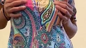 Anna Maria mature Latina tries new sundress