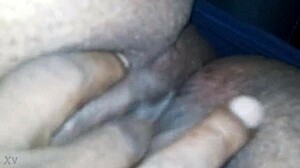 SUCKING & FINGERING WIFES PUSSY at Rest Stop as Ebony BBW