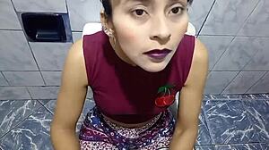 I watch my stepdaughter and end up with my cock in her mouth