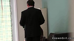 Busty girlfriend cheats with friend in homemade pov blowjob and hardcore banging