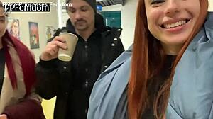 Whoa, these petite teen princesses are spitting on subs for outdoor femdom humiliation in wild FFM group