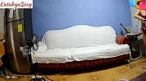 hey check out this big ass latina model in lingerie prepping backstage for her sexy scene