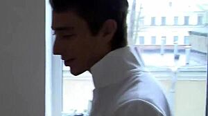 Bold Two blondes boldly suck dick during outdoor dance lesson