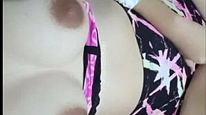 hey, watch this 18-year-old college girl playing with her toy in a fun homemade video