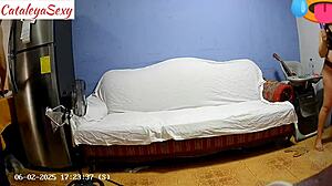 hey check out this big ass latina model in lingerie prepping backstage for her sexy scene