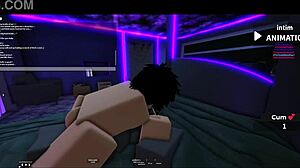 I enjoy creating content with a goth character in Roblox condo setting