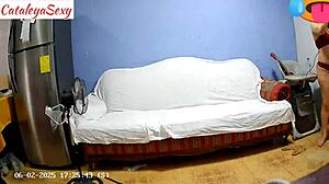 hey check out this big ass latina model in lingerie prepping backstage for her sexy scene