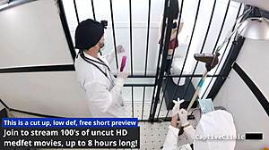 the new immigration policy s korean edition features mina moon as petite asian nurse in hospital with blonde blowjob and brunette face fucking