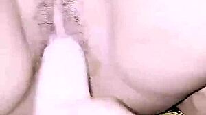 That dildo in my big pussy with toys makes me squirt in dorm with girlfriend and roommate