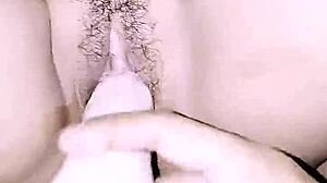 That dildo in my big pussy with toys makes me squirt in dorm with girlfriend and roommate