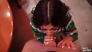 Big titty latina coworker fucks me at office christmas party!