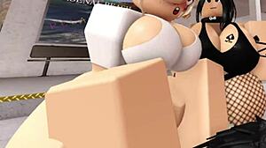 two naughty friends one blonde one brunette touched him then he stuck his dick in her for good sex