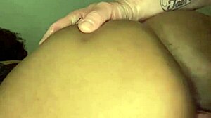 White cock makes ebony milf ass jiggle hard 😈🍑
