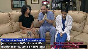 So this perverted podiatrist scene unfolds with Nicole Luva in latex gloves tickling hairy feet backstage.