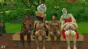 Danna and granny June get banged hard in BBC gangbang!