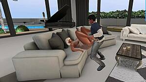 Stepson Fucks His Mum in Intense Threesome Group Action with Passionate Details