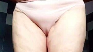 Grandma uses cucumber on hairy beaver