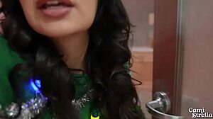 Big titty latina coworker fucks me at office christmas party!