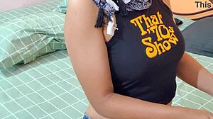 hot malaysian girl spreads her shaved tight pussy for sex with neighbor in doggystyle on bed