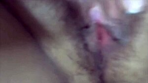 Horny couple fucks hard with creampie while friend watches in homemade bedroom session.